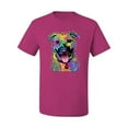 thumbnail image 2 of Don't Judge My Pitbull I Won't Judge Your Kids Funny Dog Lover Men's Graphic T-Shirt, Fuschia, 2XL, 2 of 3