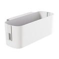 thumbnail image 2 of Bedside Plastic Storage Caddy Removable Hook Hanging Basket Sundries Box Holder - Hanging Organizer Rack Shelf Bedside Book Phones Drinks Tissues Office Home, White, app.30x18cm/11.81x7.09in, 2 of 7