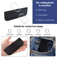thumbnail image 3 of REAVEE 2 Pack Armless Reading Glasses for Men Women, Blue Light Blocking Readers Ultra Thin with Portable Case Black White 3.0, 3 of 4