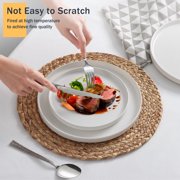 Onader Dinnerware Sets for 6, 18 Piece Plates and Bowls Dish Set, Kitchen Dinner Ware Dining Dishware, Microwave & Dishwasher Safe - Speckled White