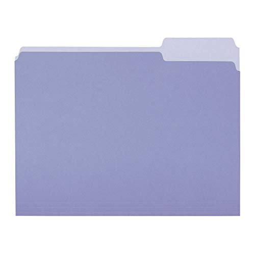 Lavender Basics File Folders 36-Pack Letter Size 1/3 Cut Tab 