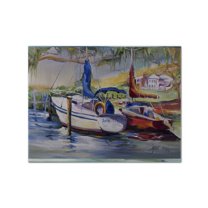 Carolines Treasures JMK1053PLMT Lucky Dream Sailboat Fabric Placemat, Multicolor