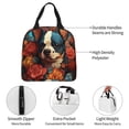 thumbnail image 3 of Yiaed Vintage Colorful Flower French Bulldog Print Insulated Lunch Bag Reusable Cute Tote Lunch Box, Leakproof Cooler Lunch Bags for Work Office Travel School Picnic, 3 of 5