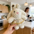 thumbnail image 3 of Rabbit Plush Toys Bunny Easter Baskets Filler Plush Plushie Easter Stuffed Animals Easter Party Favors Gift D - One Size, 3 of 7
