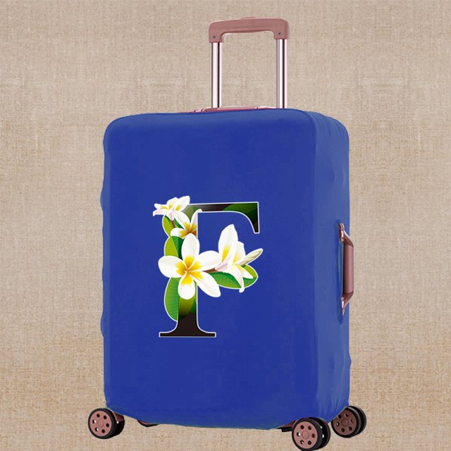 Luggage Cover Elasticity Thicken Travel Accessory Covers Flower Color Print Trolley Protective Case Apply To 18-32 Inch Suitcase 8Flower color F L (26-28inch)