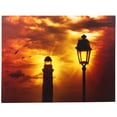 thumbnail image 2 of Northlight LED Lighted Lighthouse and Lamppost Canvas Wall Art - 11.75" x 15.75", 2 of 9