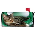 thumbnail image 5 of Coolnut Mailbox Covers, Magnetic Standard Size Cat in The Green Tunnel Seasonal Mail Wraps for Home Outdoor Decor, 20.7"x18.03", 5 of 5