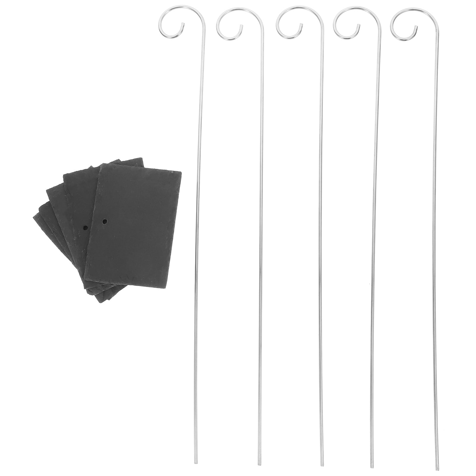 LEORX 5Pcs Pot Name Tag Stainless Steel Gardening Signs for Garden Decoration Indoor Flower Bed