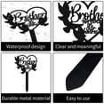 thumbnail image 3 of Memorial Grave Markers Brother Metal Plaque Stake Black Heart Shaped Bird Remembrance Plaque Memorial Signs Garden Stake Cemetery Decoration, 3 of 7