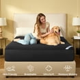 thumbnail image 3 of BEDLORE Waterproof Mattress Protector, Cal King Size Mattress Cover with Deep Pocket 6-18 Inches, Soft Comfortable Bed Protector Machine Washable (Black), 3 of 10
