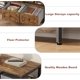 thumbnail image 5 of Brown 71 - pulgada moderno - industrial mesa de TV con 2 fabric cajones, an entertainment center tvs up to 75 pulgadas, a rustic brown media consola almacenamiento estantes, abiertos design, y..., 5 of 7