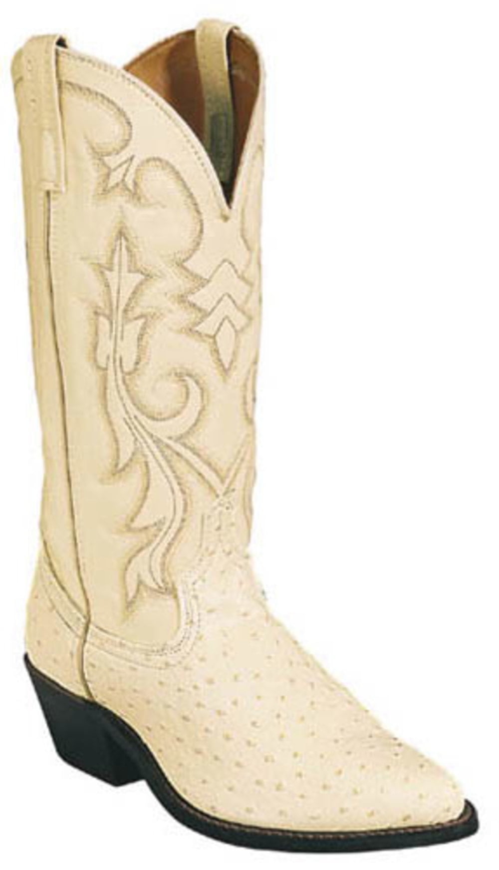 white ostrich boots