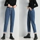 thumbnail image 3 of WILLBEST Jeans Mujer Pantalones Vaqueros Rectos de Cintura Alta para Mujer, Pantalones Vaqueros Elásticos, Pantalones Retro Cortos, Estilo Harlan Liso, Ajuste Cómodo, Diseño de Bolsillo Mediana, 3 of 7