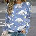 thumbnail image 2 of Cinnamoroll Women's Casual Crew Neck Sweatshirt Long Sleeve Pullover Tops, 2 of 8