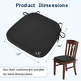 thumbnail image 3 of Shinnwa Chair Cushions for Kitchen Chairs Set of 4 Memory Foam Comfy Dual-Layer Non Slip Seat Cushions, 17" X 16", Black, 3 of 5