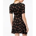 thumbnail image 2 of Juniors' Floral-Print Fit & Flare Dress Black Combo M, 2 of 3
