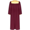 thumbnail image 3 of TiaoBug Womens Mens Choir Church Robe V-neck Long Sleeve Zipper Graduation Gown Burgundy L, 3 of 7
