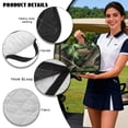 thumbnail image 6 of Psesaysky Golf Cart Seat Covers with 4 Pockets Soft Golf Cart Seat Towel Blanket, Extra Handle, Foldable and Washable, Suit EZGO TXT RXV/Club Car Seats, Green Camo Hunting, 6 of 8