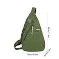 thumbnail image 2 of Fabric Crossbody Chest Bag - Army Green, Sports Style with Multi-Pocket Storage for Daily Use, 2 of 6