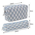 thumbnail image 5 of 2pcs Cosmetic Bag Knitting Makeup Case Hit Color Makeup Bags for Weekend Holiday, 5 of 5
