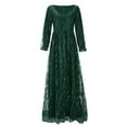 thumbnail image 4 of 2025 Robe de Nuit de Mariage pour Femmes à Perles au Dos, Fermeture Éclair, Coussinet de Poitrine, Longue, Épaules Dénudées, Hauts, Manches Formelles, Soirée, 4 of 8