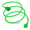 thumbnail image 1 of World Cord Sets 4 Foot IEC 60320 C20 to C19 Heavy Duty PDU Style 20 Amp Power Cable (Green), 1 of 4