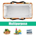thumbnail image 5 of Maple Ieaf Pumpkin Large Foldable Oxford Cloth Shopping Bag Laundry Basket Grocery Baskets, 5 of 7