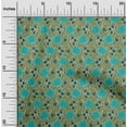 thumbnail image 1 of oneOone Georgette Viscose Fabric Leaves & Floral Block Printed Craft Fabric BTY 42 Inch Wide, 1 of 5