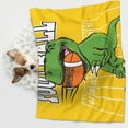 thumbnail image 6 of Yiaed T-Rex Playing Football Print Dog Blankets-Cat Blanket Washable for Couch Protection,Puppy Blanket, Soft Plush Reversible Throw Furniture Protector-Large, 6 of 8
