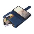 thumbnail image 5 of Case for Google Pixel 6 5G Cover Zipper Pocket Wallet Case Magnetic Protective - Blue, 5 of 5