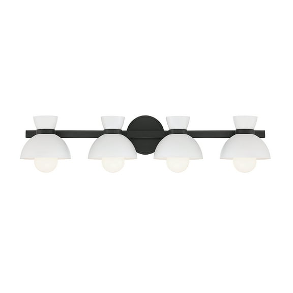Trade Winds Bonnie 4-Light Bathroom Vanity Light in Matte Black