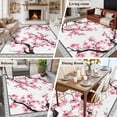 thumbnail image 5 of Large Area Rugs for Living Room Bedroom, Spring Pink Flowers 5'x8' Rug Washable Carpet Runner Indoor Outdoor, Botanical Peach Blossoms Floral Non Slip Floor Mats Rug for Kitchen, Bathroom, 5 of 8