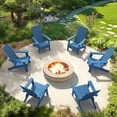 thumbnail image 4 of Dycanpo Folding Adirondack Chairs Set of 2, Hdps Poly Outdoor Chair Weather Resistant, Navy Blue, 4 of 8