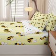 thumbnail image 5 of Erosebridal Bohemian Bee Zipper Full Size Comforter Sets with Fitted Sheet and 2 Pillowcases,Cream Yellow,Polkadot Reversible,4pcs, 5 of 8