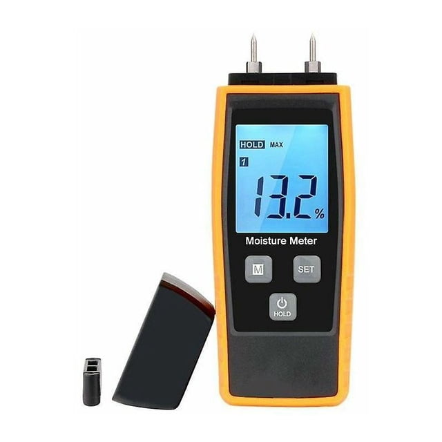 Probador de humedad, probador de humedad de madera para pared, medidor de fugas, humedad, mortero de cemento, detector de contenido de agua con pantalla LCD