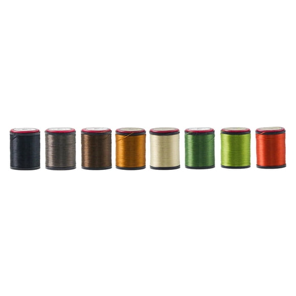 Xingzhi Kit de Fil pour Montage de Mouches 8 Bobines pour Outil de Fabrication d'Appâts 120 Deniers Couleur Vive Couleur Foncée