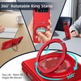 thumbnail image 3 of Magnetic Case for Samsung Galaxy Z Flip 3 Case with Kickstand & Ring Holder, [Compatible with MagSafe Charging] Slim Ultra PC Back Scratch-Resistant Military Grade Shockproof Case, Red, 3 of 14