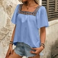 thumbnail image 4 of Endives Women's Boho Short Butterfly Sleeve Top Square Neck Top, 4 of 6