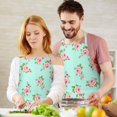 thumbnail image 3 of Pioneer Flower Floral Print Pattern Apron for Women and Men, Cotton Linen Waterproof with Pockets, Adjustable, 33x27 Inch for Kitchen, Gardening, BBQ, Salon, 3 of 6