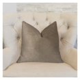 thumbnail image 2 of Plutus 18" x 18" Cafe au lait Luxury Throw Pillow in Brown and Beige, 2 of 3