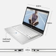 thumbnail image 5 of (Open Box) HP Chromebook 14ANA0240NR 14" Touchscreen Laptop, 4GB RAM/64GB SSD, Ceramic White with 1 Year CPS Premium Warranty Pack, 5 of 11