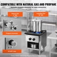 thumbnail image 4 of STAWAY 90,000 BTU Commercial Gas Range Stove - 1 Burner Countertop Hot Plate for Restaurant & Kitchen, Natural Gas & Propane, Easy Clean, Precise Control, 4 of 9