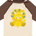 thumbnail image 4 of Inktastic Cute Yellow Dinosaur, Baby Dino, Triceratops Boys or Girls Long Sleeve Baby Bodysuit, 4 of 5