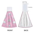 thumbnail image 3 of Yayeee Kitchen Hanging Hand Towels Set of 2 with Loop Bathroom Absorbent Tie Towel, Ice Cream Rainbow Pattern, 3 of 7