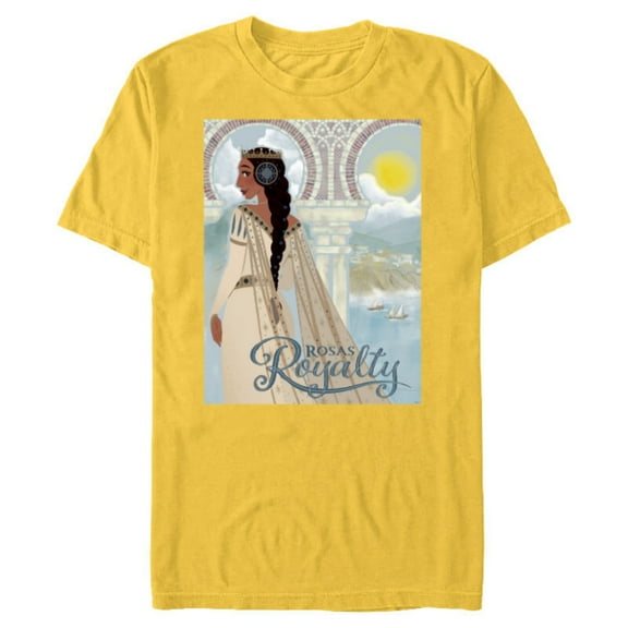 Disney Wish Queen Amaya Rosas Royalty - Short Sleeve Blended T-Shirt for Adults - Customized-Yellow