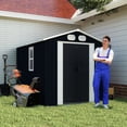 thumbnail image 5 of 8x6 FT Metal Storage Shed with Lockable Doors & Air Vents, Outdoor Tool Shed for Backyard, Garden & Patio, 5 of 22