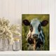 thumbnail image 2 of Qisvanset 12x16 Inch Holstein Spotted Cow Canvas Wall Art, Farm Animal Print Kitchen Green Style Home Decor, 2 of 8