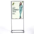 thumbnail image 4 of M&T Displays Metal Eco Info Board, Silver 24x36 Inches Slide-In Poster Sign Holder 1 Tier Double Sided Floor Standing Pedestal Advertising Display with Backing and Anti-Glare Lens, 4 of 9