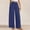Navy, variant on Lovskoo Women's Solid Color Cotton And Linen Pants Elastic Waist Pocket Casual Fashion Pants Olive Green