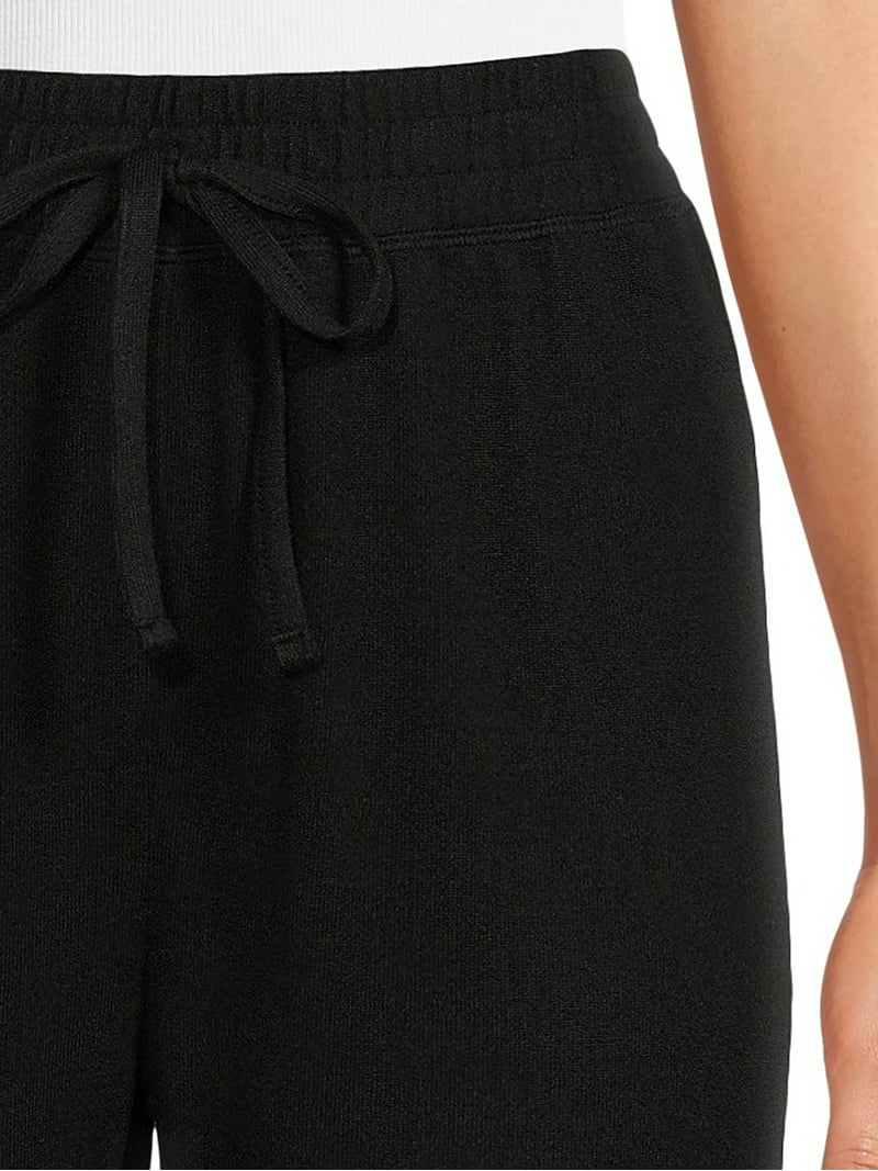 Time and Tru Women's Super Soft Hacci Knit Jogger Pants, 27.5